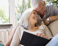 Elderly Couple Hugging