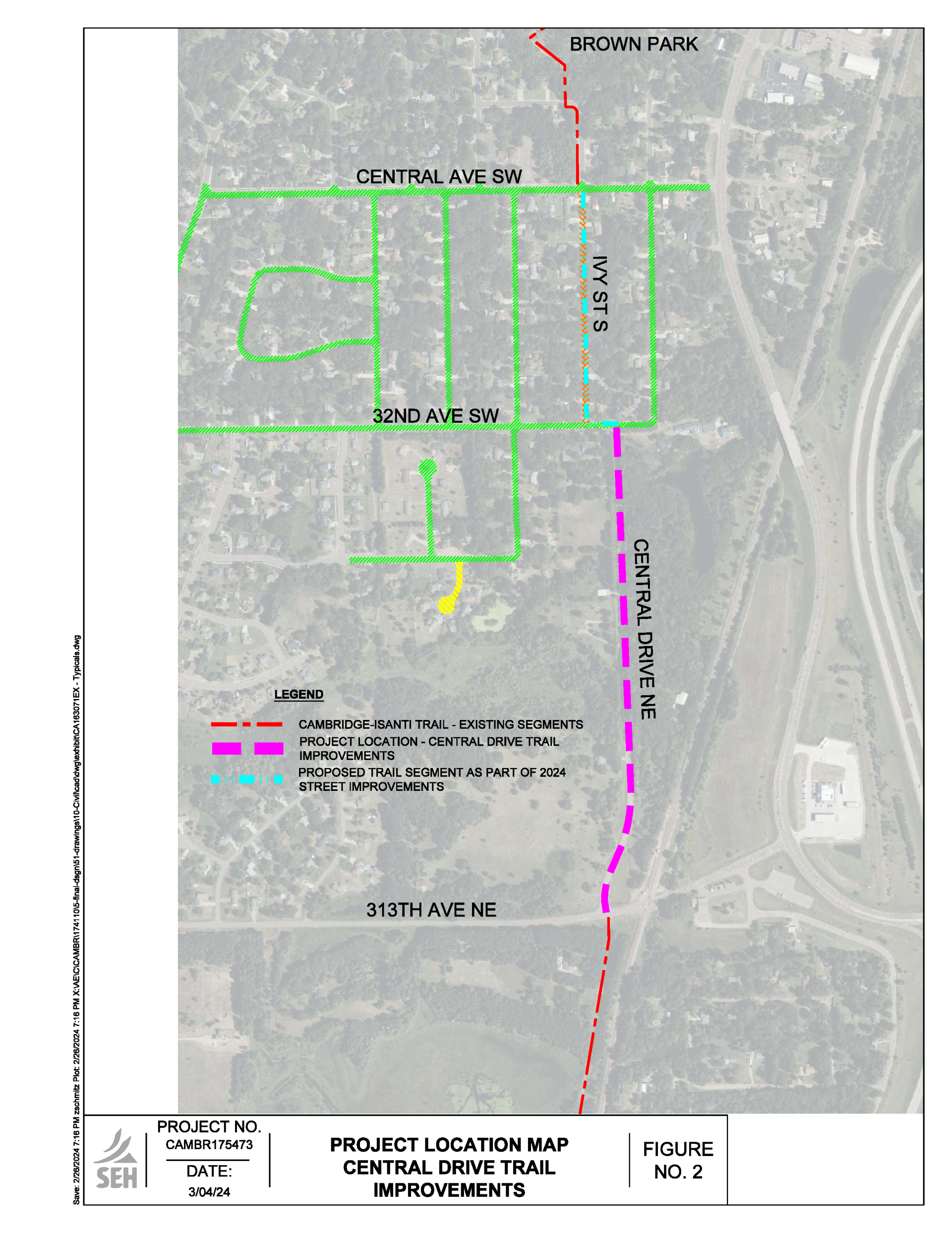 Central Drive Trail Map